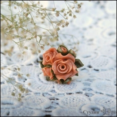 Кольцо с розой Кольцо роза