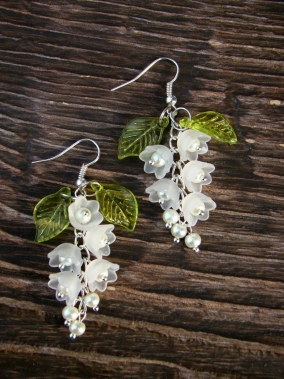 Серьги цветы