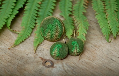 Папоротник из полимерной глины