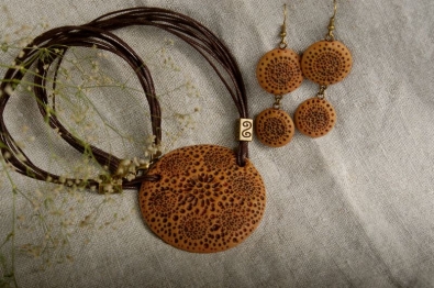 Комплект украшений из полимерной глины