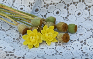 Серьги лотосы