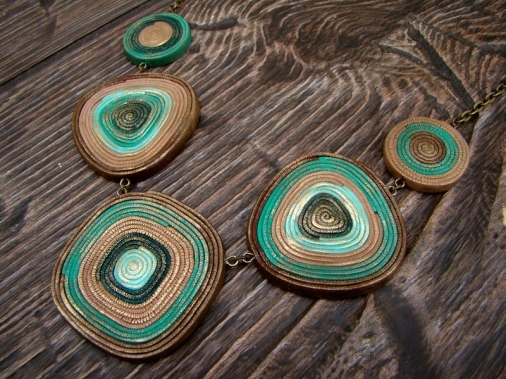 Колье из полимерной глины