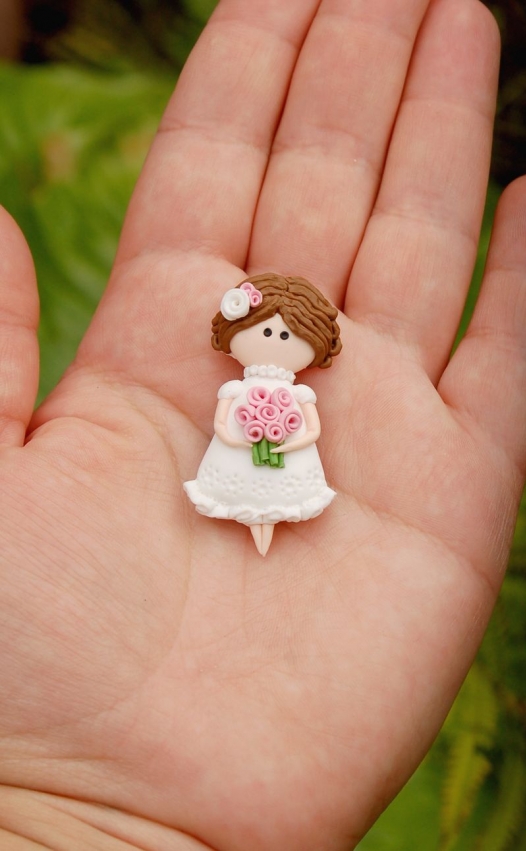 Магнит из полимерной глины невеста